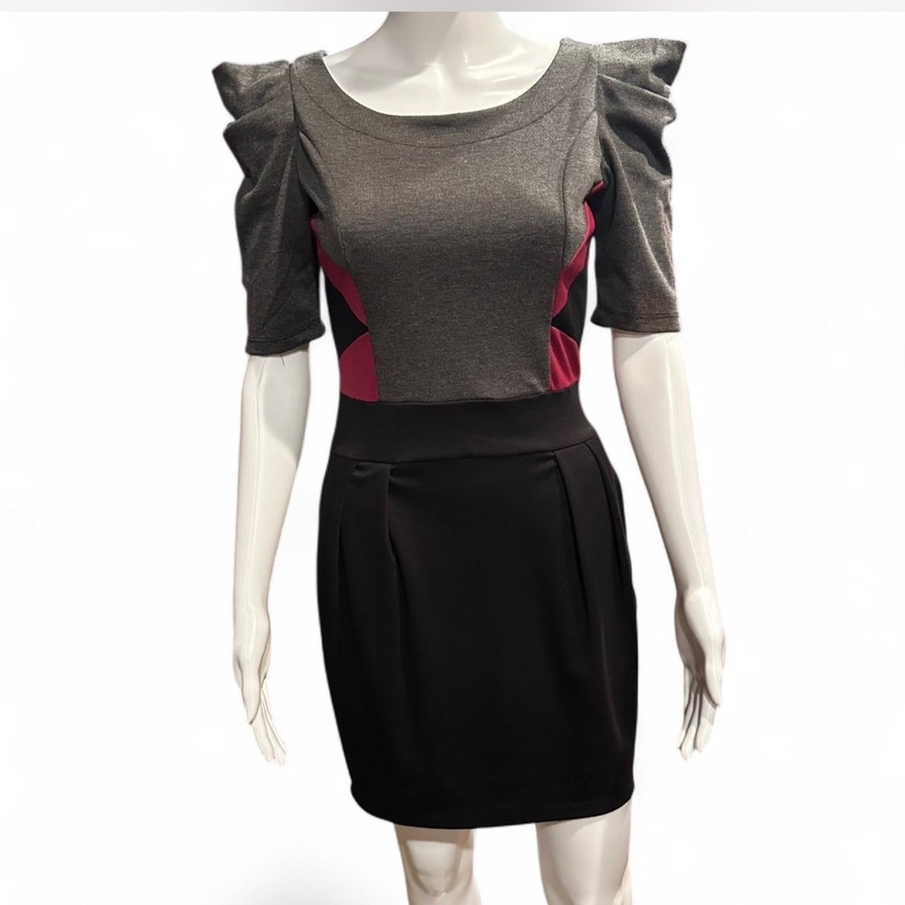 & Other Stories Gray and Black Dress